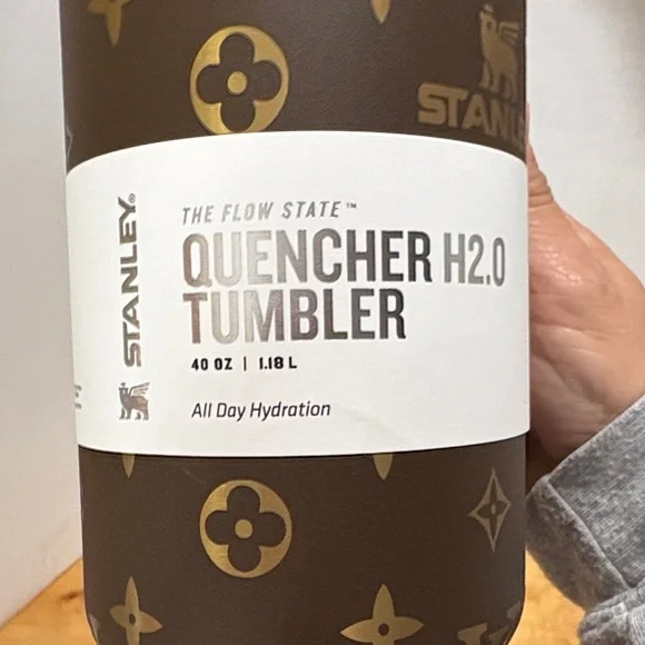 Stanley Dark Brown Tumbler with Gold Accents - Picture 6 of 6